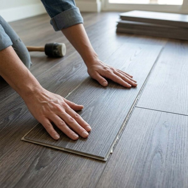 Piso Vinilico Autoadhesivo Piso Flotante Simil Madera x 2m2 Gris 1