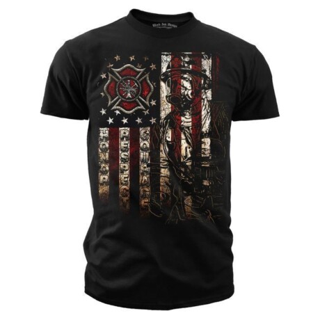 Remera con diseño militar - Black Ink Firefighter