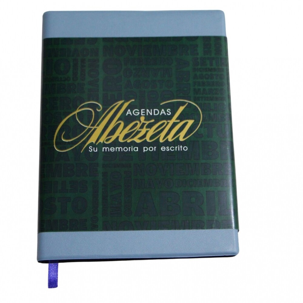 AGENDA ABEZETA 211 CLASICA MEDIUM TAPA FUNDA SEMANA A LA VISTA COLOR CELESTE CLARO