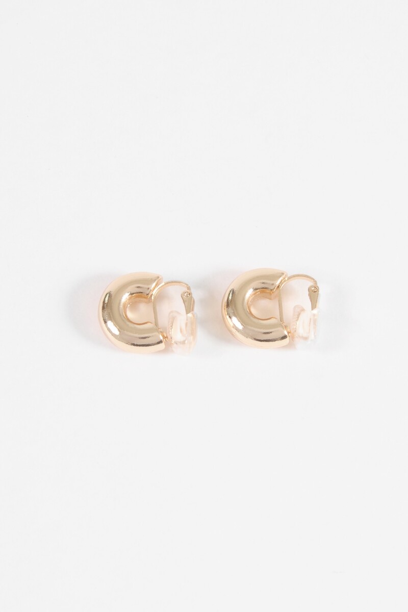 Aros clip bold dorado