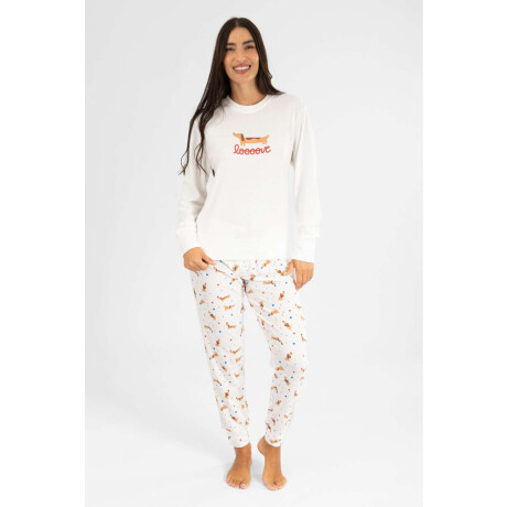 Pijama Love Dog Beige
