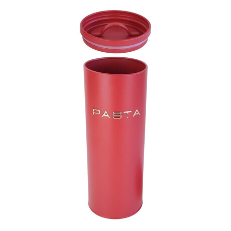 Tarro de pasta de metal con tapa Rojo con Dorado 11x29cm Tarro de pasta de metal con tapa Rojo con Dorado 11x29cm