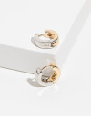 Aros Argollas Metal Aros De Metal - Combinacion Bicolor