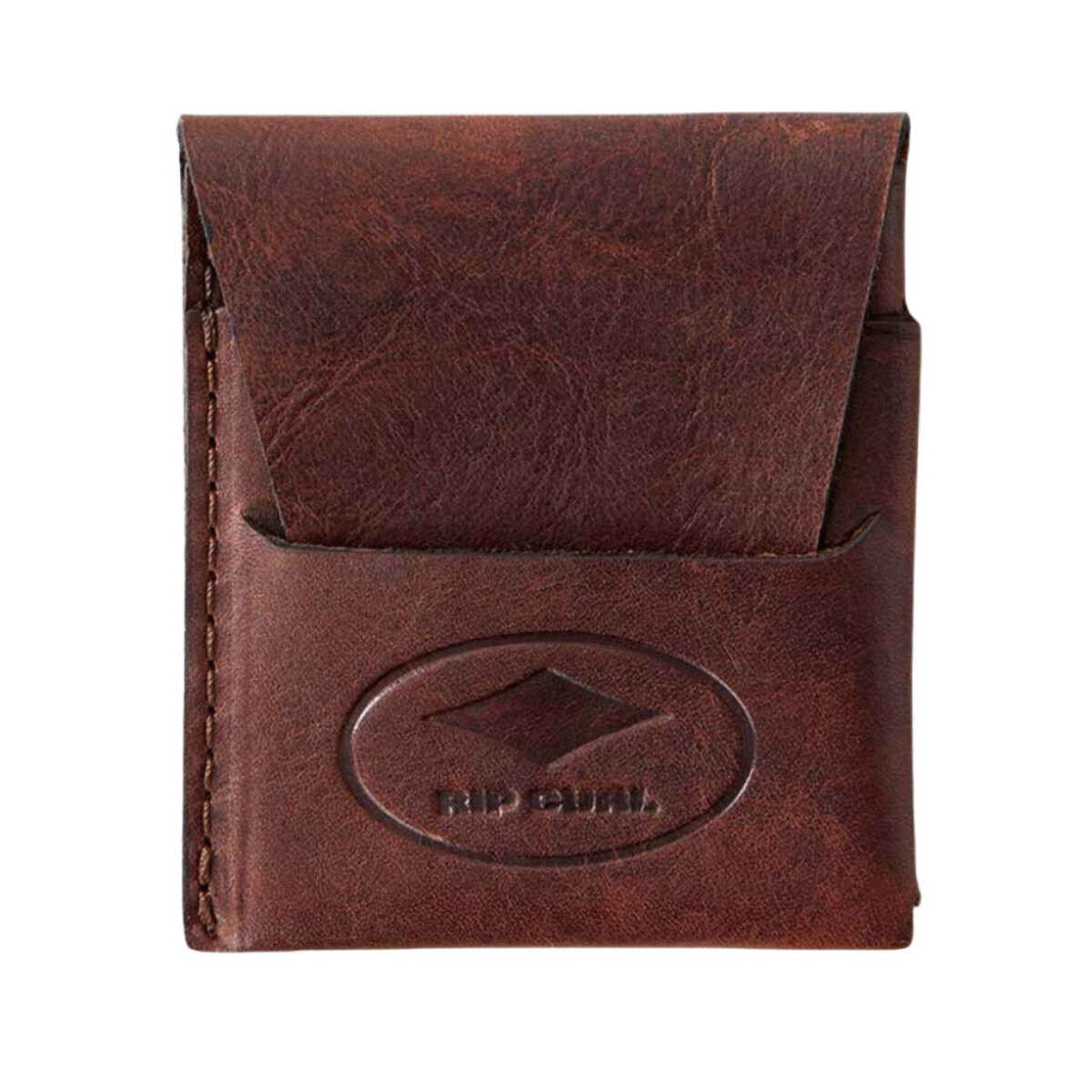 Billetera Rip Curl Quality Products Pocket Slim - Marrón Oscuro 