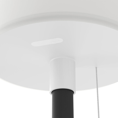 Lámpara de pie negro-blanco solar RGBWW IP54 EG3696