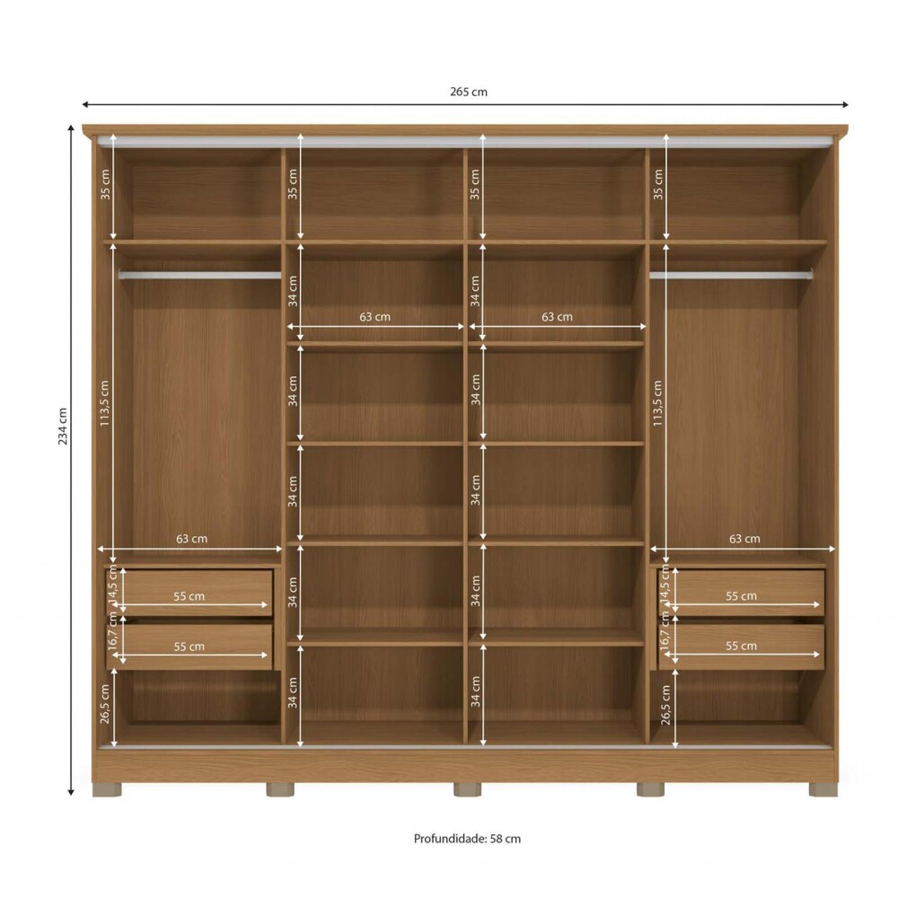 PLACARD 4 PUERTAS MDP NATURAL-BEIGE HERITAGE