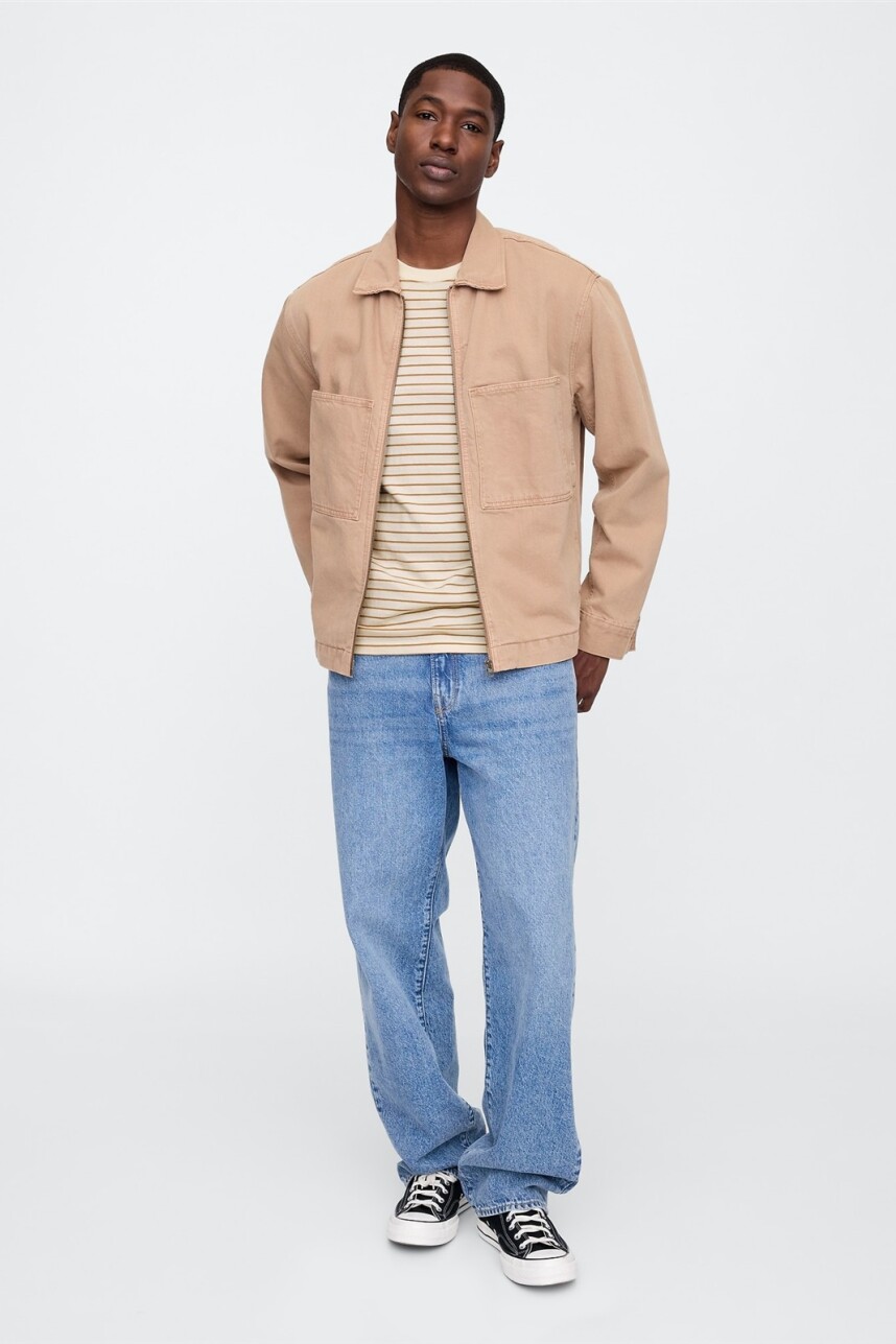 Remera A Rayas Hombre Ivory Frost