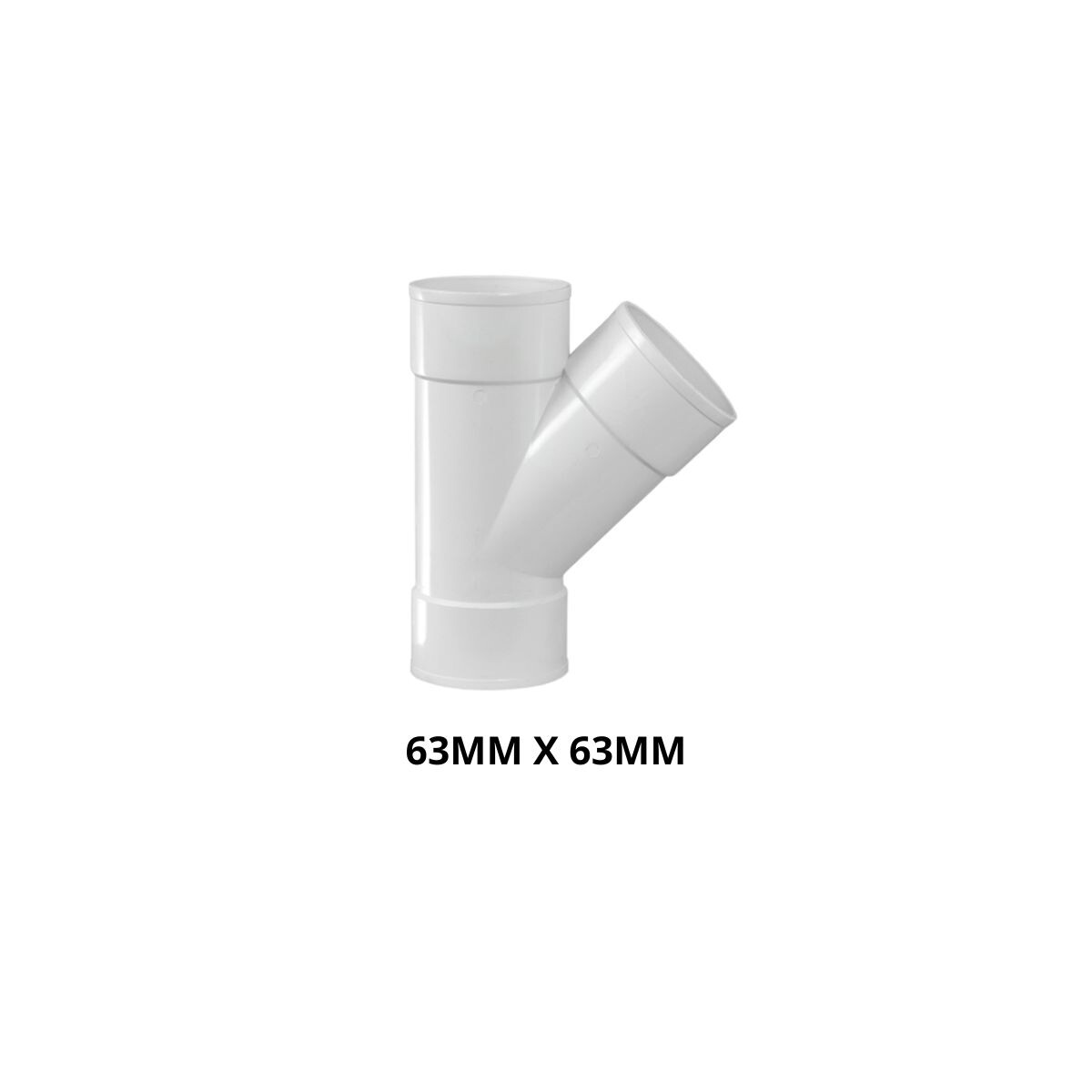 RAMAL Y PVC 63 X 63MM 3,2MM HH Ramal Y Pvc 63 X 63mm 3,2mm Hh
