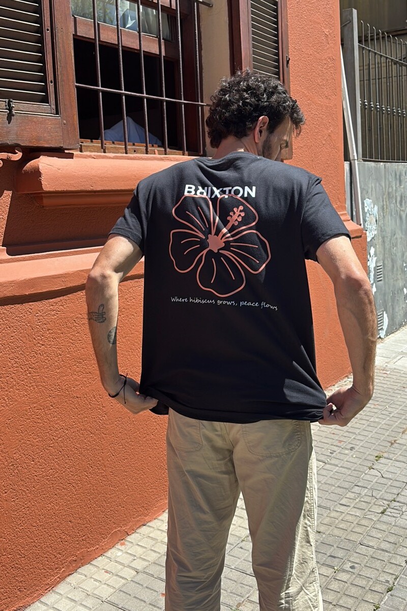 Camiseta Hibisco Brixton Negra