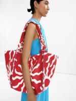 Bolso Shopper Estampado 100% Algodón rojo