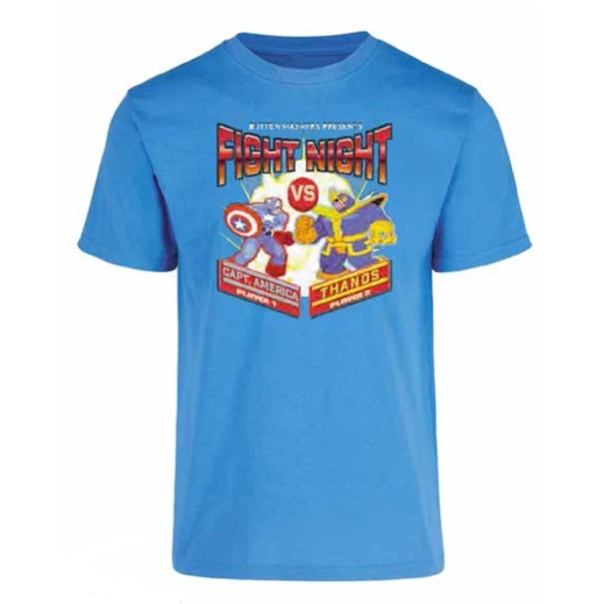 Camiseta Remera a la Base Marvel Fight Night - CELESTE 