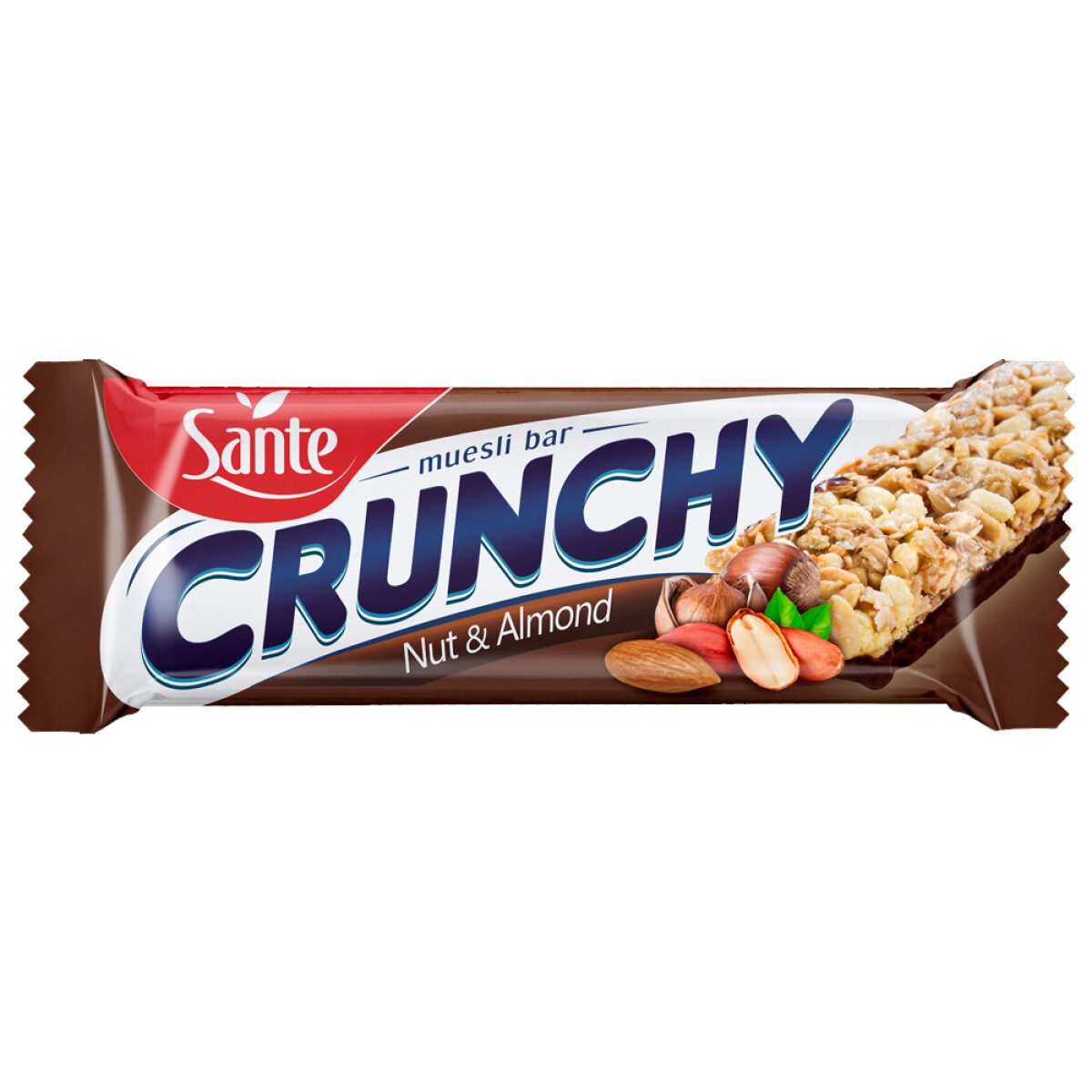 CEREAL BARRITA CRUNCHY - BARRITA con frutos secos y almendras, recubierta de chocolate DISP 25 