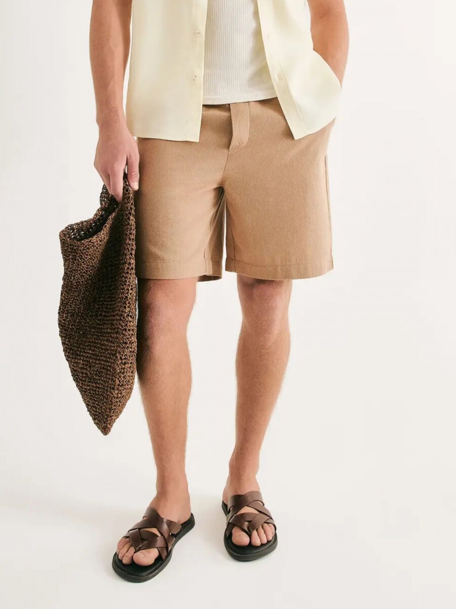 BERMUDA CON BOLSILLO - MARRON CLARO 