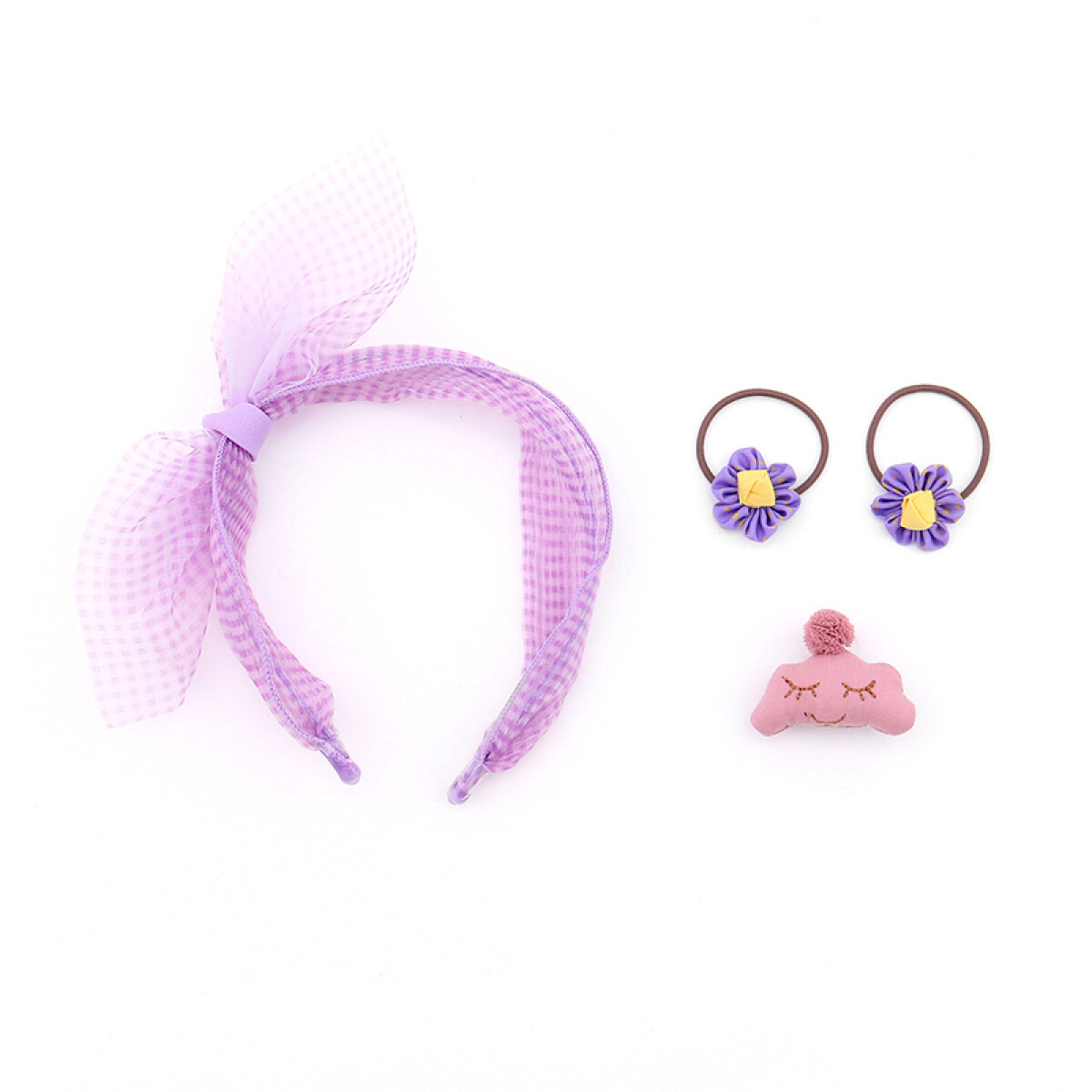 Set Accesorios Para El Cabello Violeta 