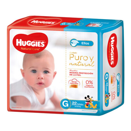 Huggies Natural Care Pañales G para Ellos x22 Huggies Natural Care Pañales G para Ellos x22