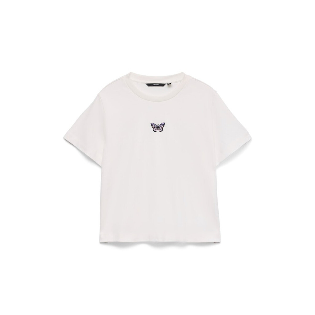 VMSARA METTE SS TOP BOX JRS NOOS - Snow White-Sunflower 