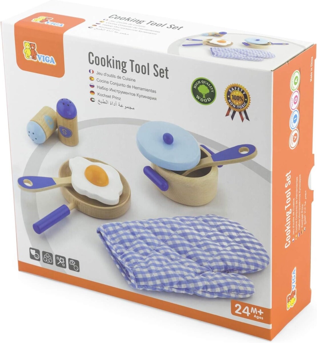 Mi Primer Set De Cocina Celeste De Madera Para Niños Viga 