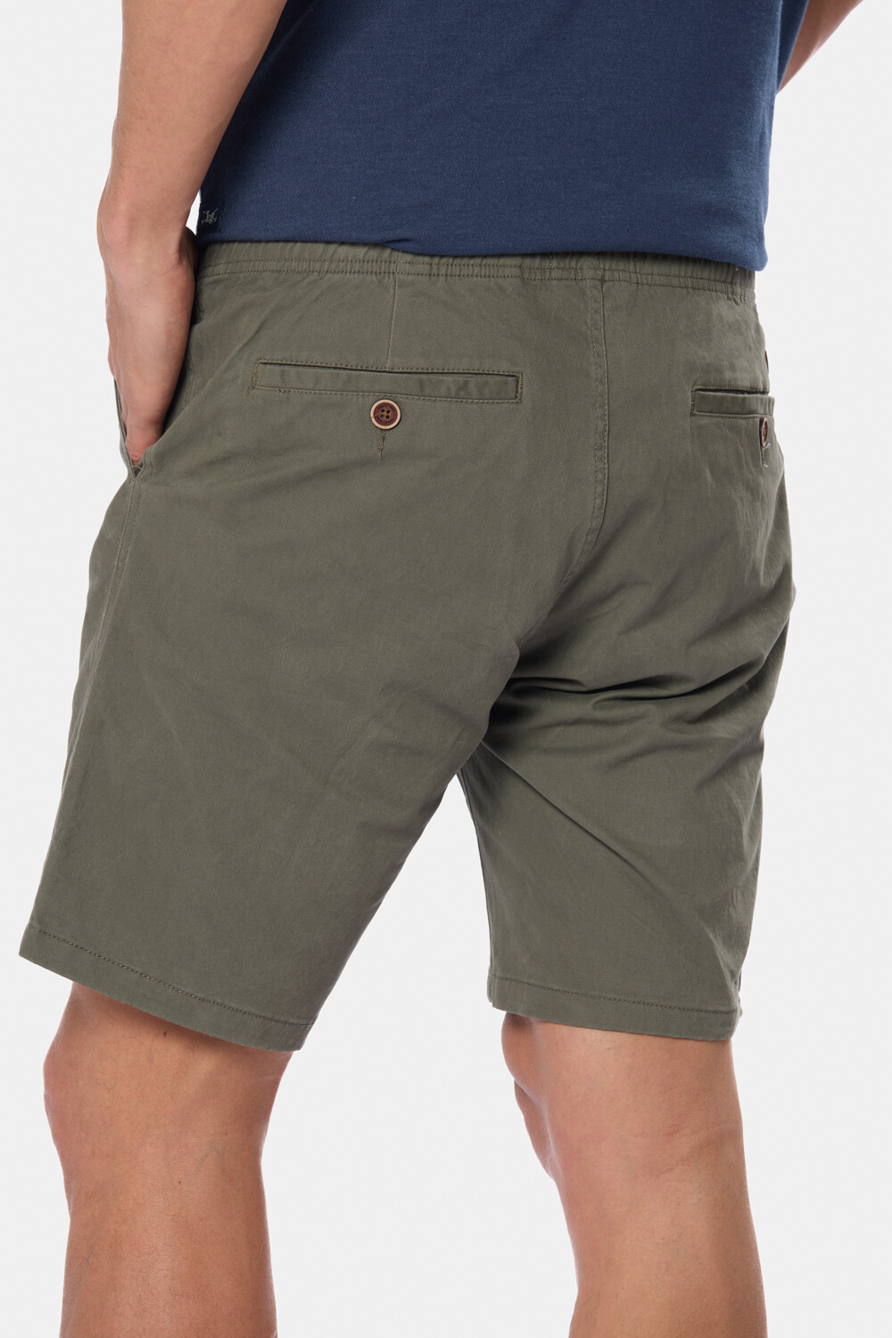 BERMUDA CON CINTURA ELASTIZADA Verde