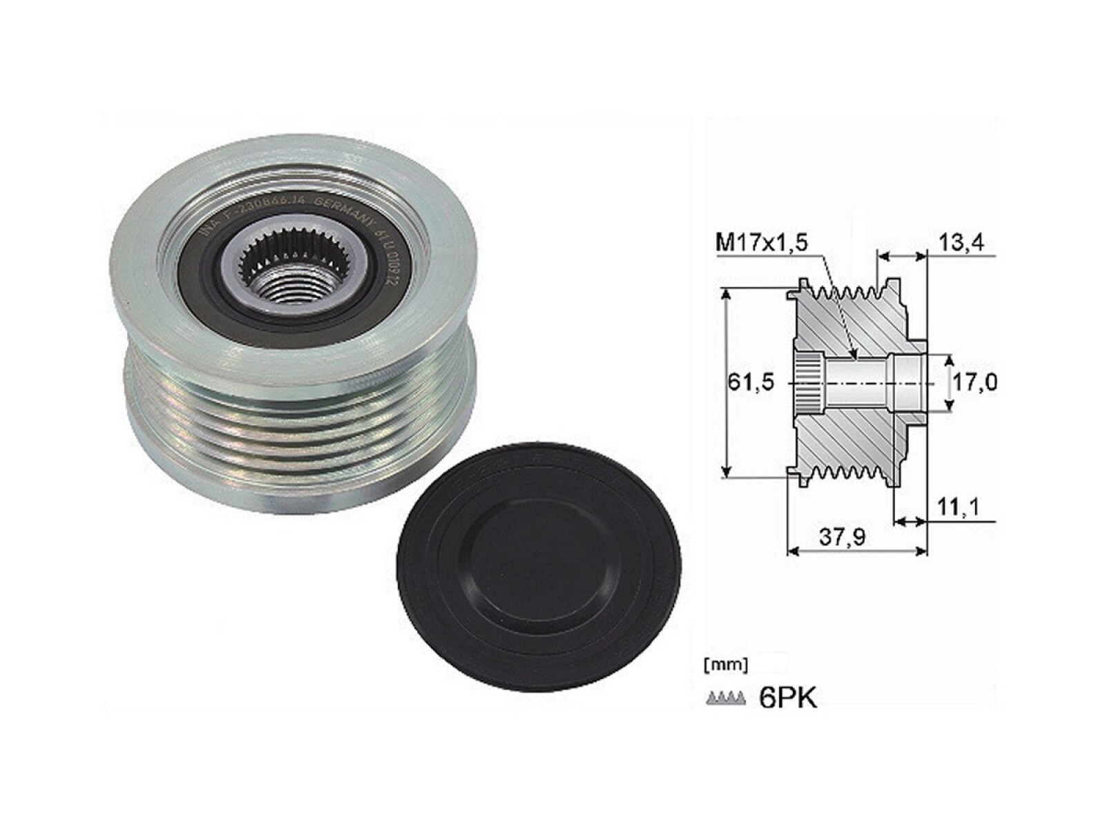 Polea Alternador Marcha Libre Fiat Doblo 01-25 