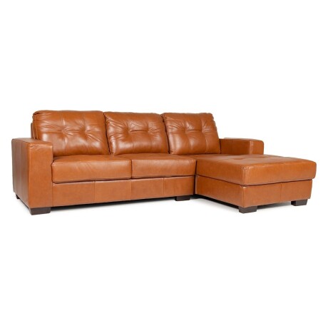 Rinconera Fargo - Cuero Básico - Chaise Derecho 457 (Brandy)