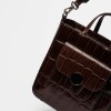 Shopper The Circle En Cuero Grabado Big Croco Marron