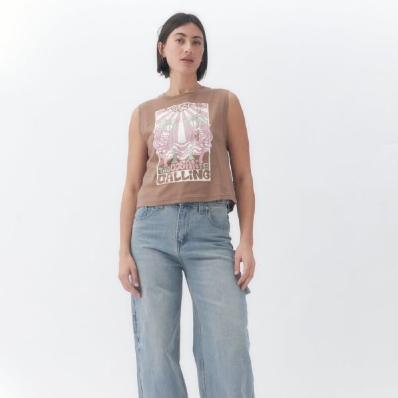 Musculosa Dama Roxy Marron