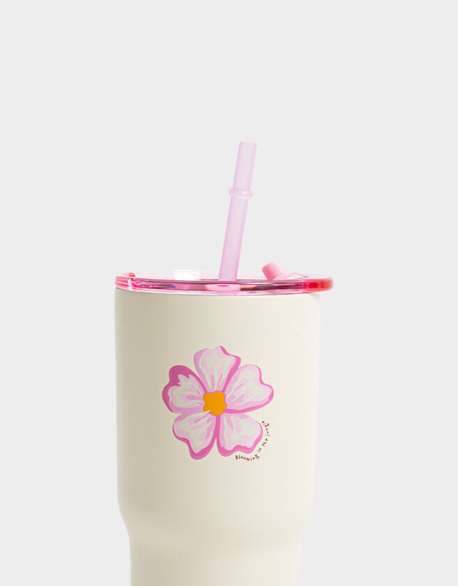 Artículos cocina Vaso Alto De Acero Inoxidable Estampado Con Sorbete - Blanco Crudo