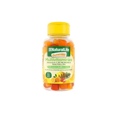 Multivitaminico gomitas x60 anana, frutilla y naranja Natural Life Multivitaminico En Gomitas X60
