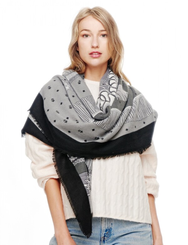 Pashmina Print GRIS/MULTI