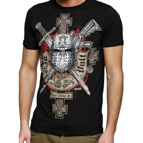 Remera con diseño militar God Wills It