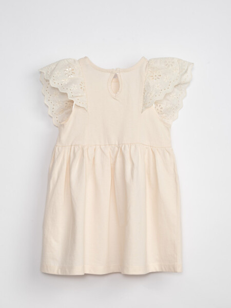 Vestido broderie Crudo