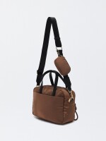 Bolso Tote De Nylon camel