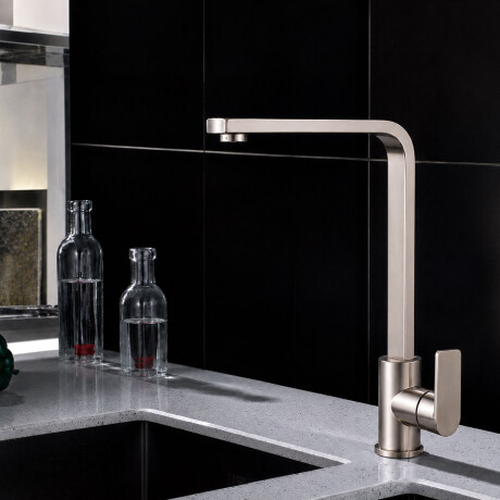 Griferia de COCINA BRUSHED NICKEL MONOCOMANDO - SERIE SALEMI GRIS-BRUSHED NICKEL