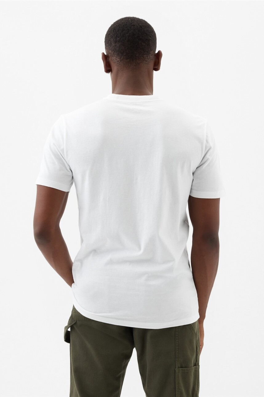 Remera Logo Gap Hombre White V2 Global