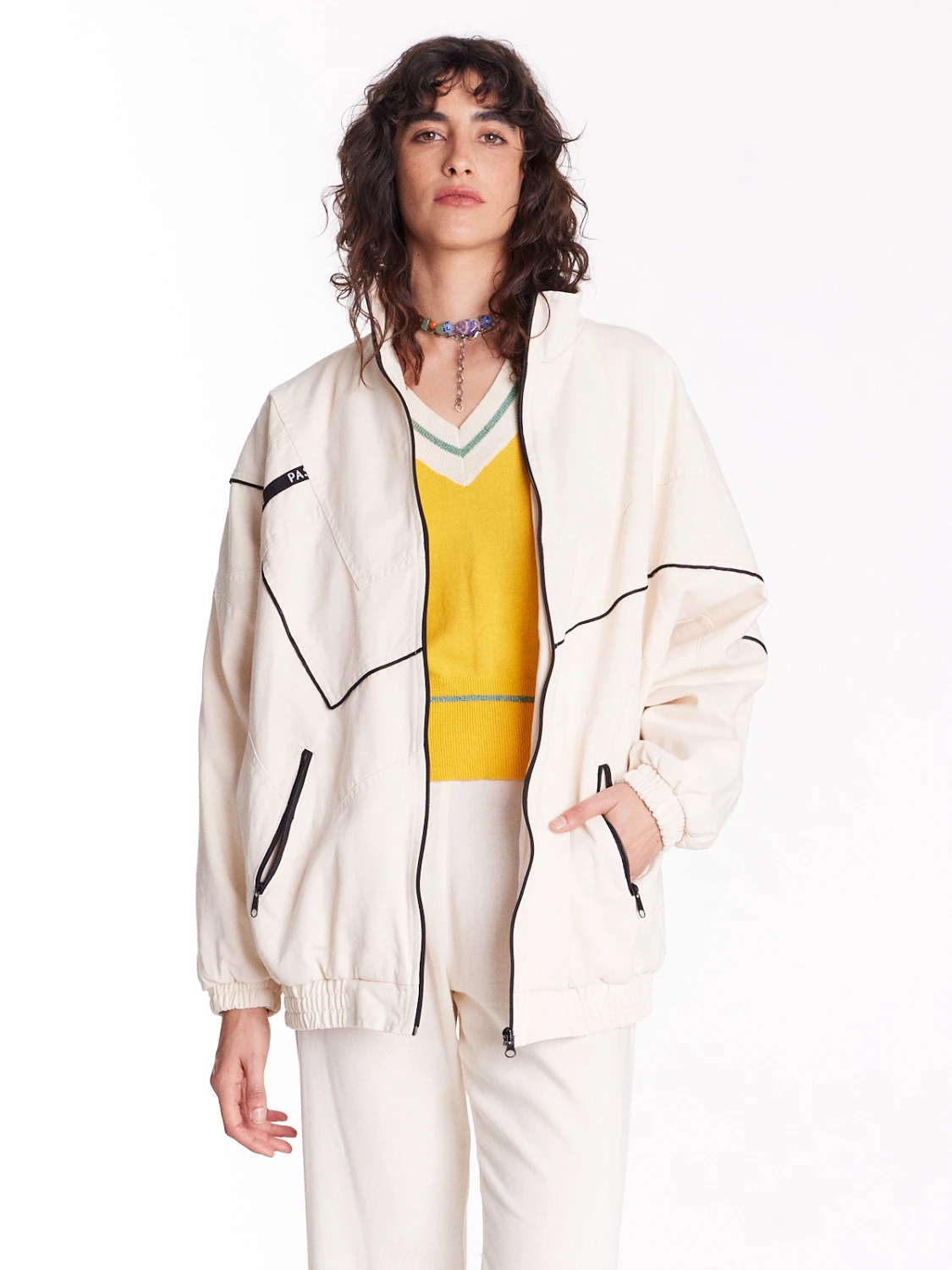 Campera Olímpica Denim Off White off white m