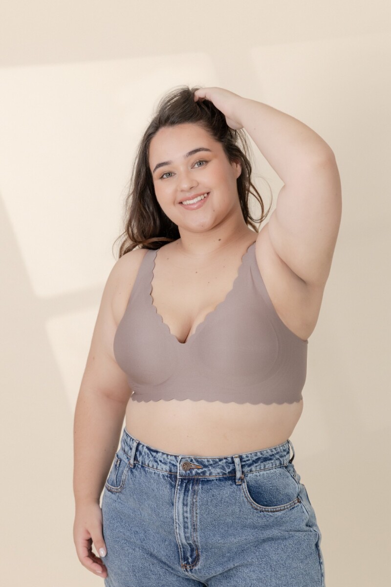 Top sin Costuras. Marrón