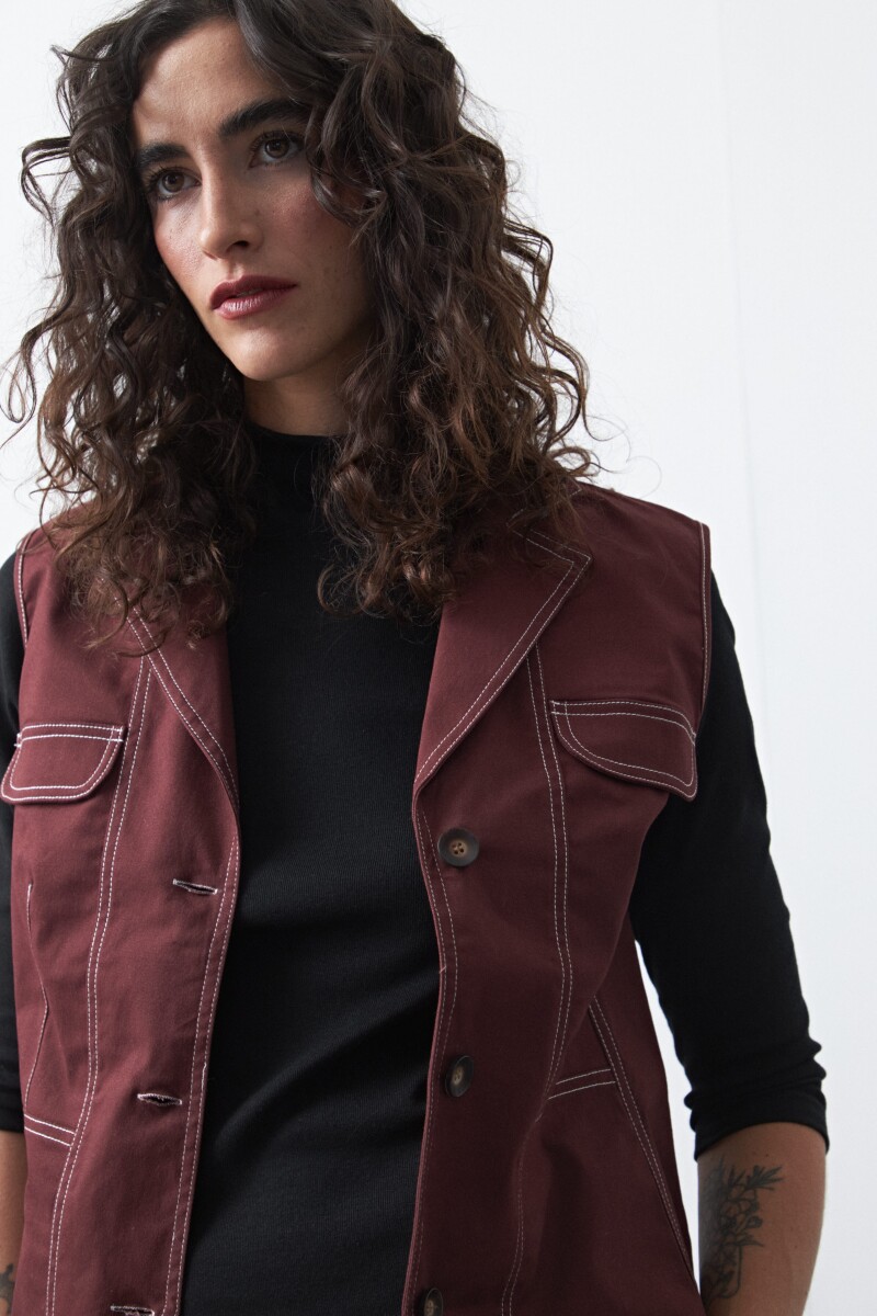 CHALECO BERTA Bordó