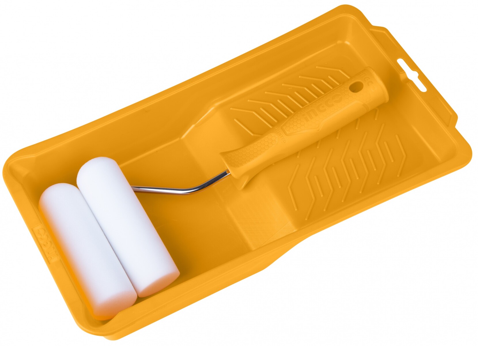 RODILLO INTERIOR 4 EN 1 POLYESTER/ESPUMA 10CM C/ BANDEJA PLASTICA KIT INGCO HKTC 