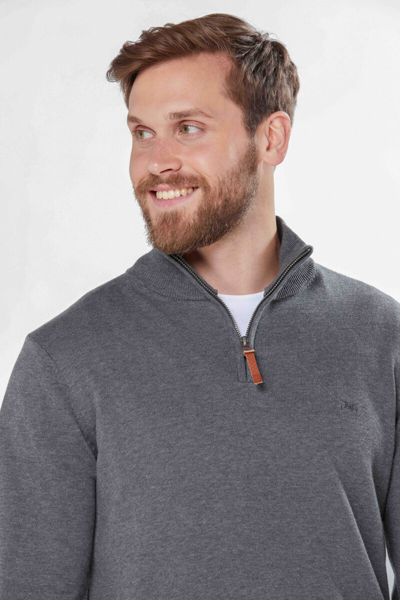 BUZO TEJIDO DE ALGODÓN - Gris 