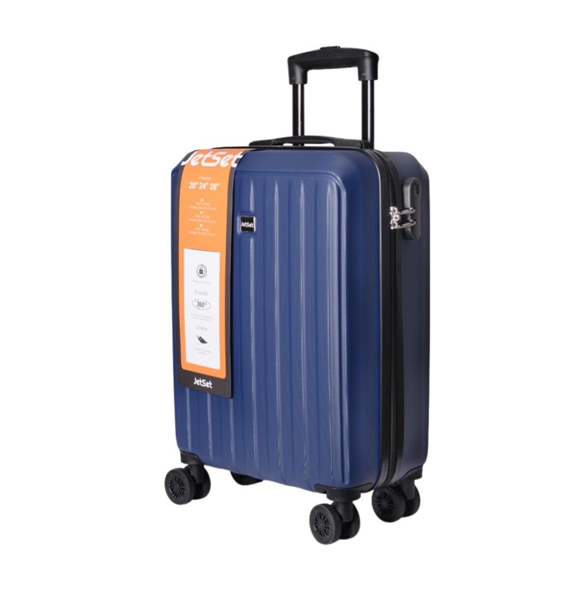 Set X3 Valijas De Viaje Rígidas 4 Ruedas 20, 24 Y 28 - Azul 