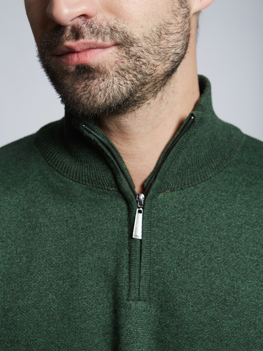 Remera melange - verde 