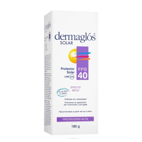 Protector Solar Dermaglós Efecto Seco en Crema FPS40 180ml Protector Solar Dermaglós Efecto Seco en Crema FPS40 180ml