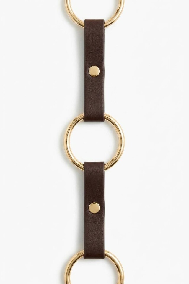 Cinturón aros metálicos chocolate