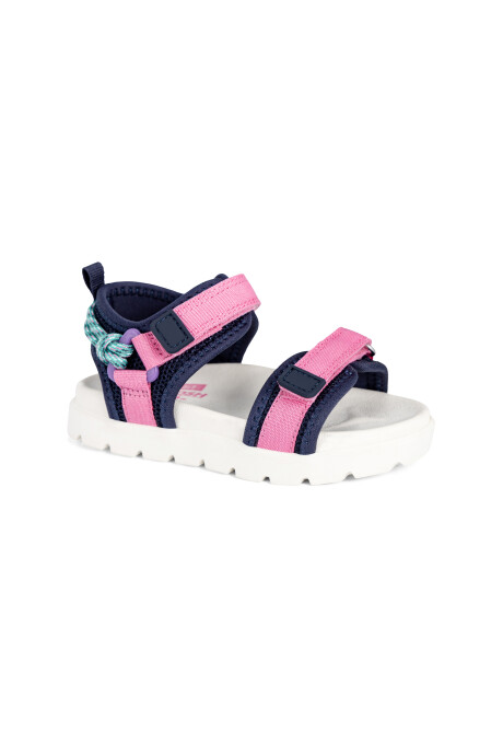 Sandalias con velcro, tonos azul, rosa y verde Sandalias con velcro, tonos azul, rosa y verde