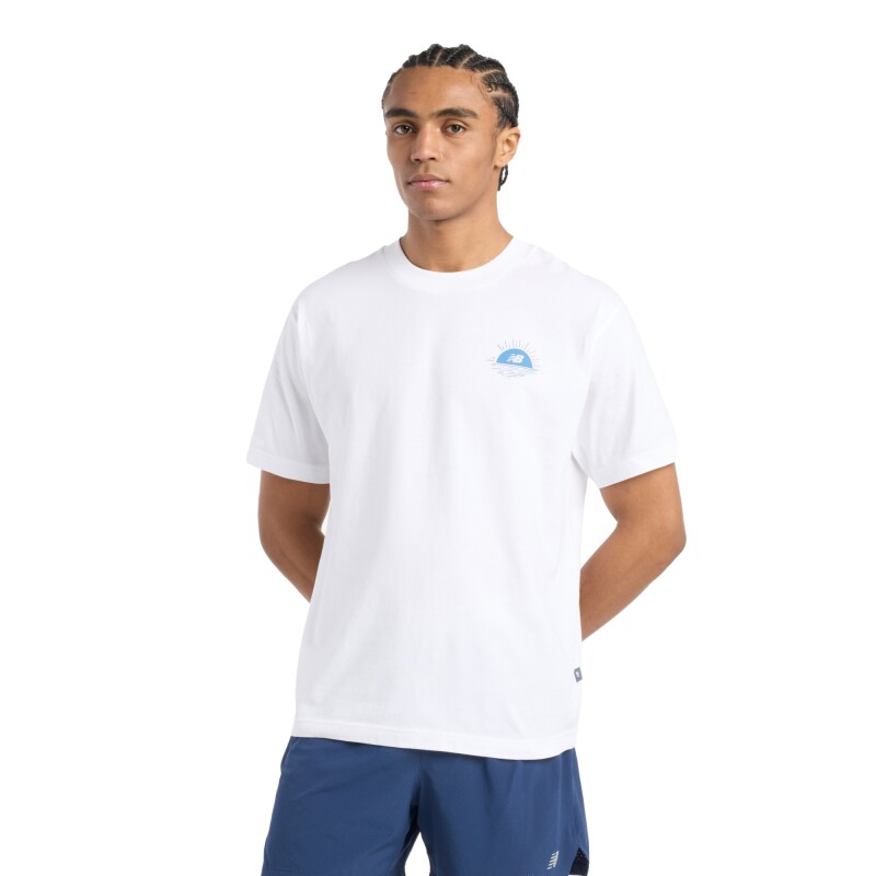 Remera New Balance de Hombre - Lobster Boat - MT51923WT WHITE