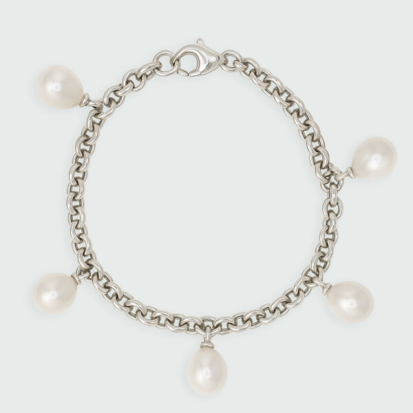 Pulsera Equilibrio de MOON en Plata 925 con perlas Pulsera Equilibrio de MOON en Plata 925 con perlas