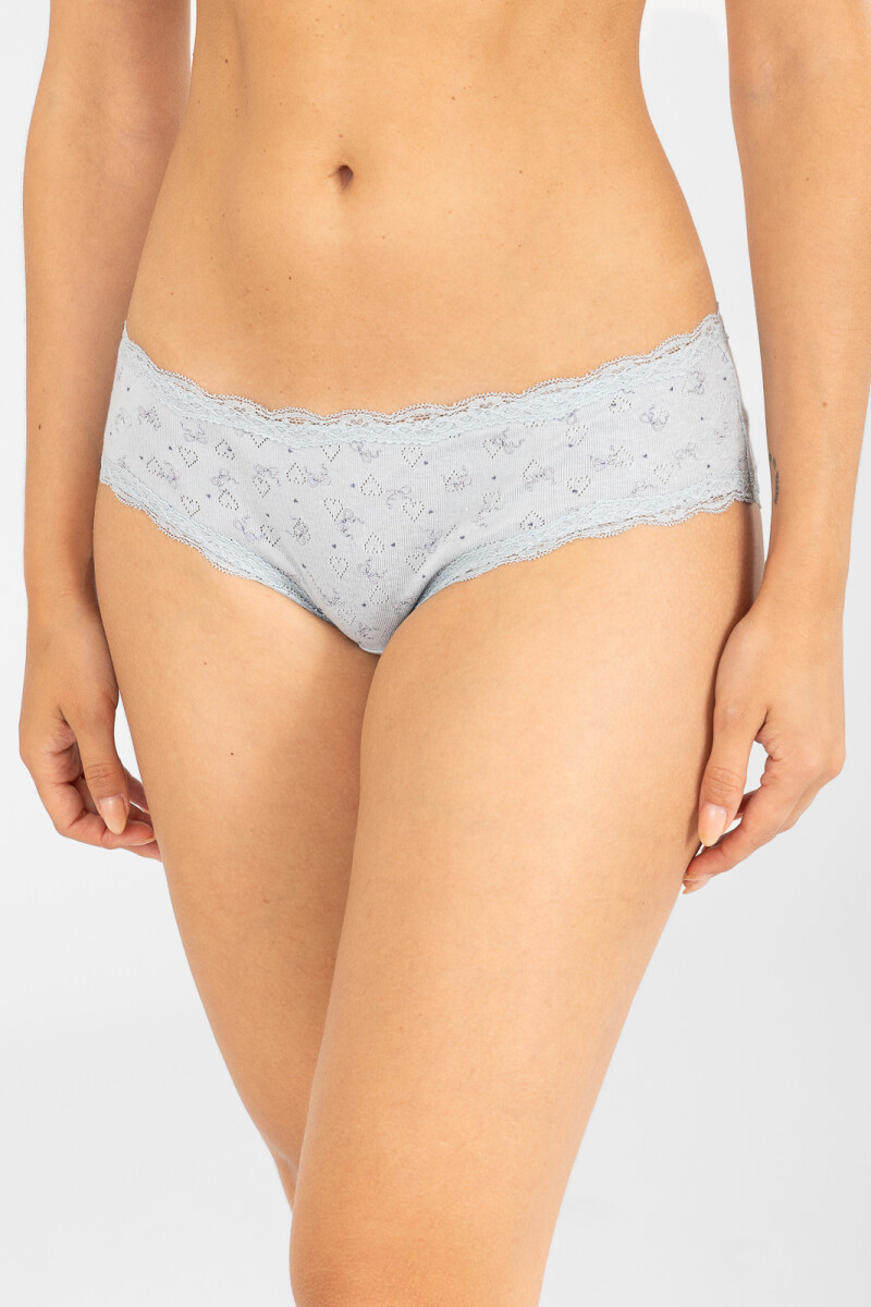 Culotte bow heart Azul