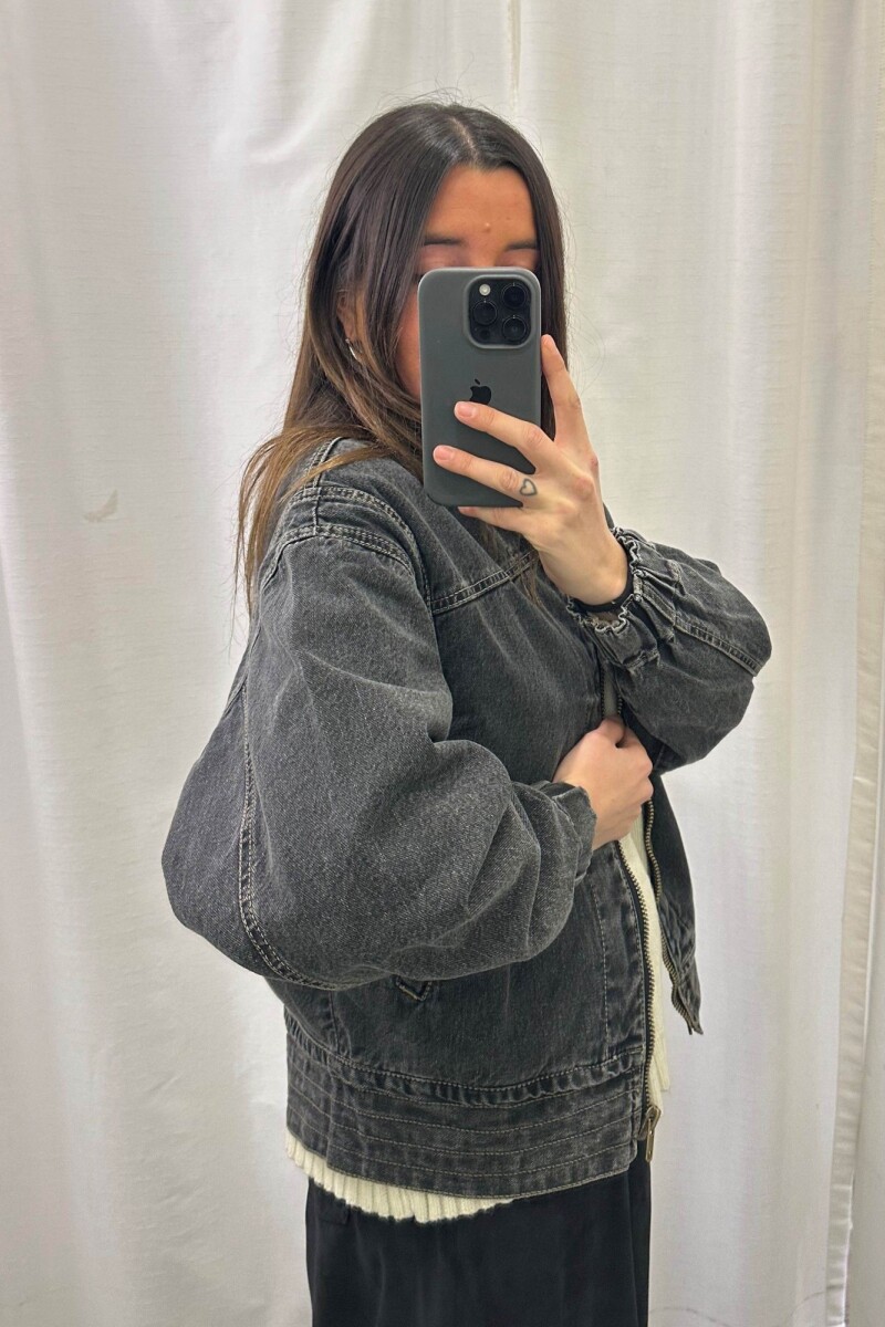 Campera Grunge Gris