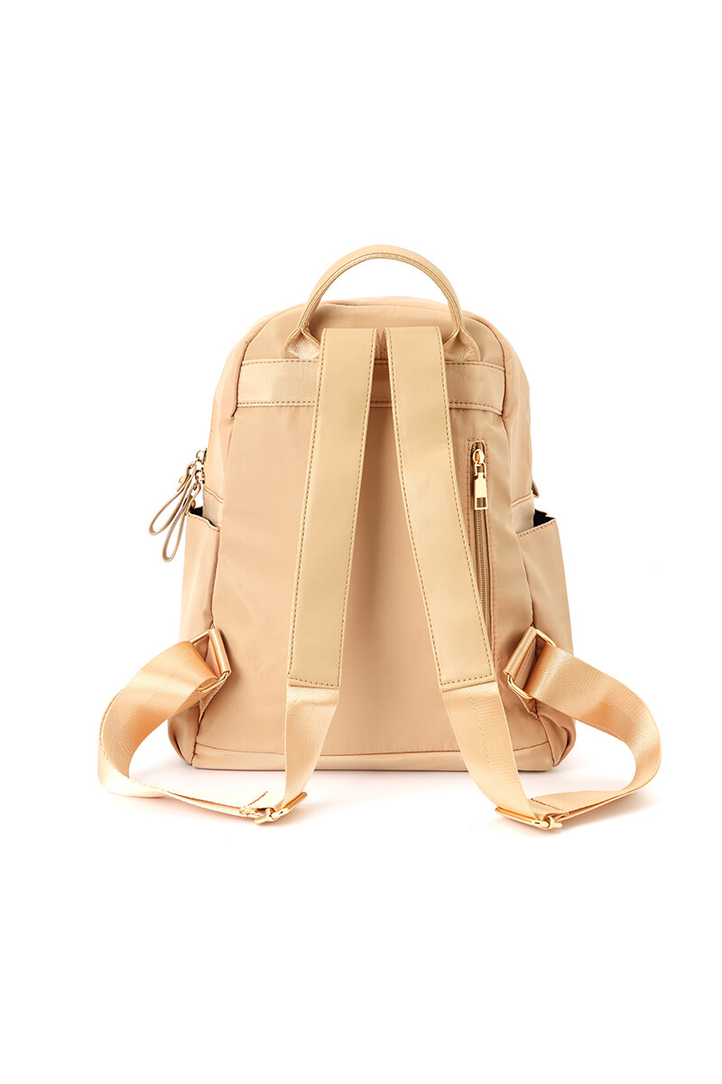 Mochila de nylon Beige