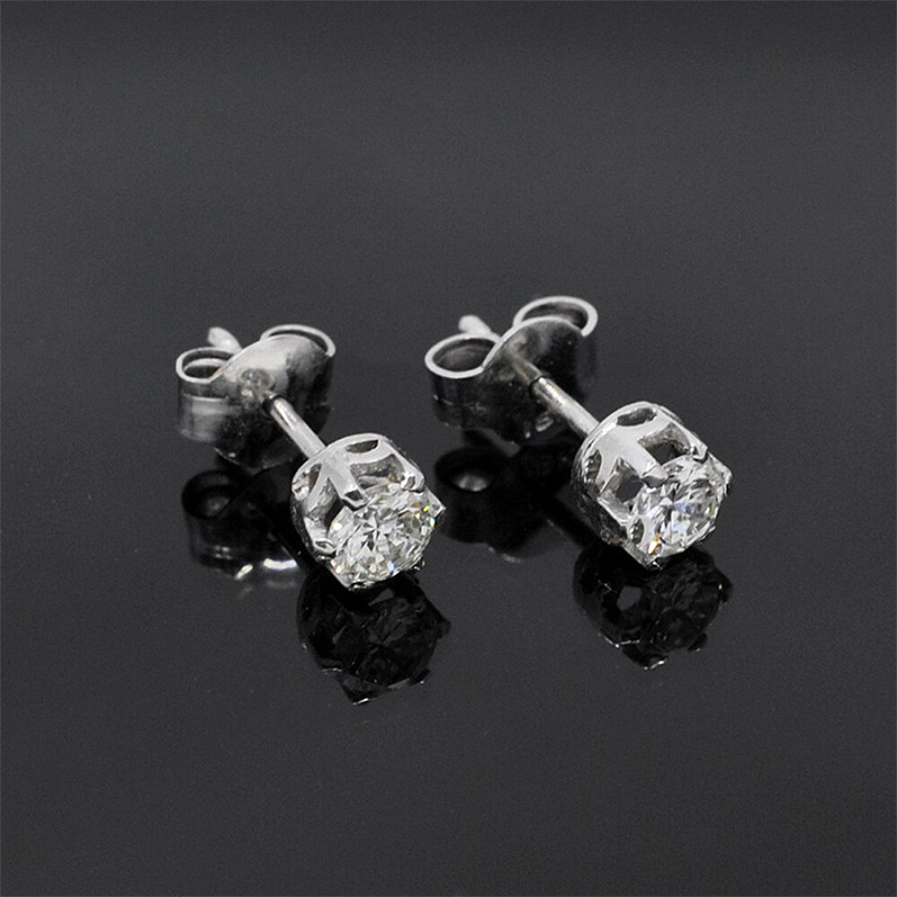 Caravanas En Oro 18K, Platino Y Brillantes Caravanas En Oro 18K, Platino Y Brillantes